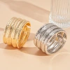 Personalidad exagerado sentido de metal plisado línea abierta pulsera europea y americana cruce de fronteras nicho temperamento alto grado geométrico handwear mujer details Picture